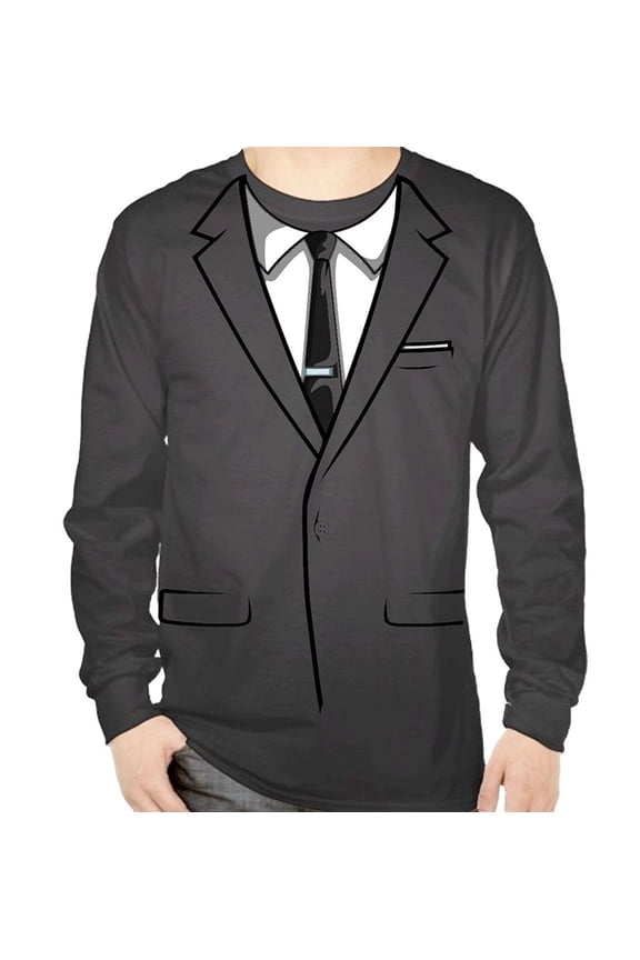 Archer Suit Long Sleeves Costume Adult Gray T-shirt