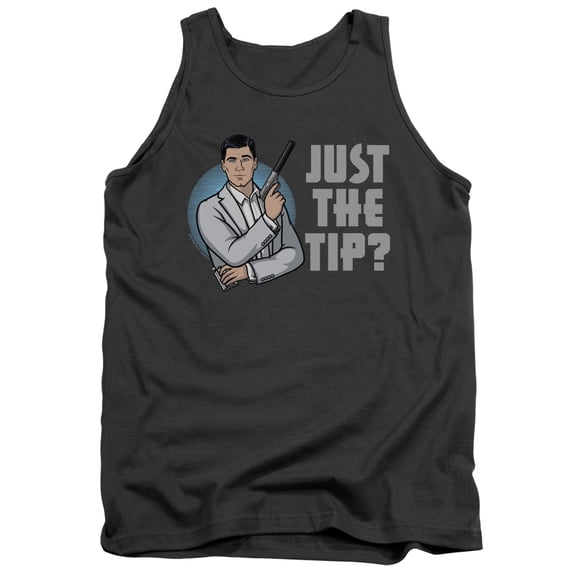 Archer Tip Adult Tank Top Charcoal