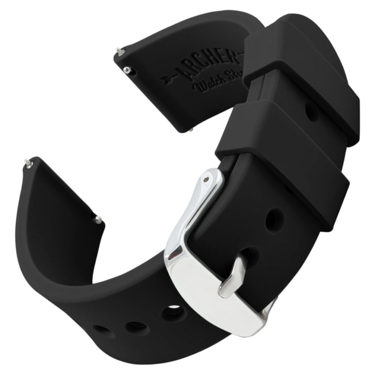 Solid Black Elastic Watch Band – Palmetto Bands