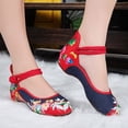 thumbnail image 1 of Archer Women Elegant Art Party Casual Flat Chinese Style Flower Embroidered Cloth Shoes, 1 of 8