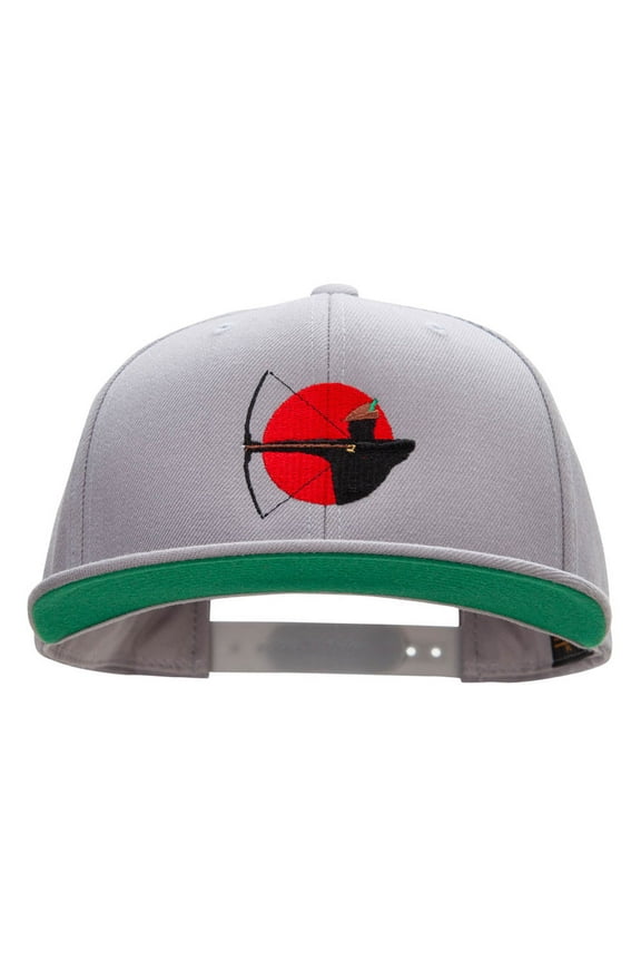 Archerer Embroidered Wool Blend Snapback Cap - Silver OSFM