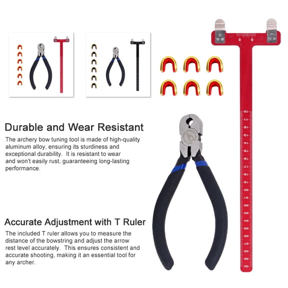 Archery Adjustment Tool,Compound T Squares Pliers T Squares Recurve Tool Pliers Adjustment Tool