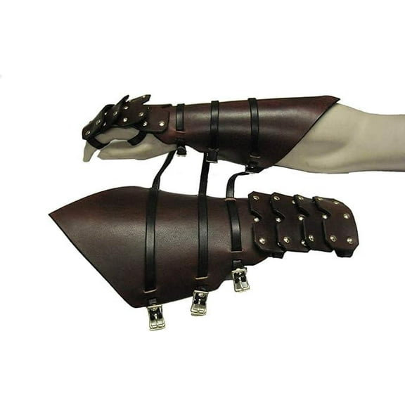 Archery Arm Guards for Adults, Leather Adjustable Arm Guard Protection Armband Armguard for Outdoor Archery