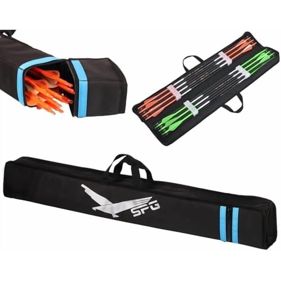 Archery Arrow Case - 33"" Portable Soft Compact Arrow Box, Durable Lightweight Arrow Storage Quiver, Outdoor Hunting & Target Shooting Bag, Black$$Other