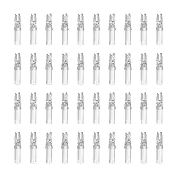 Archery Arrow Nocks 6.2mm 0.244" Insert Arrow Nock Replacement for Shooting, Clear, 40 Pack