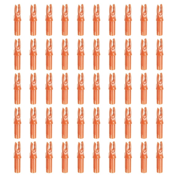 Archery Arrow Nocks 6.2mm 0.244" Insert Arrow Nock Replacement for Shooting, Orange, 50 Pack