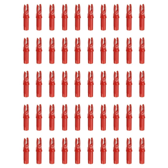 Uxcell Archery Arrow Nocks 0.244" 50 Pack Insert Arrow Nock for Shooting Red