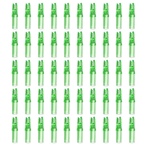 Uxcell Archery Arrow Nocks 0.244" 50 Pack Insert Arrow Nock for Shooting Transparent Green