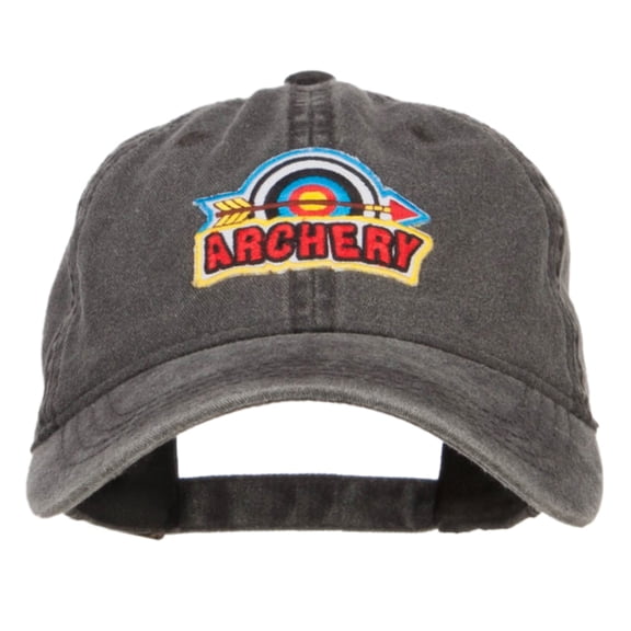 Archery Arrow Patched Washed Cap - Black OSFM