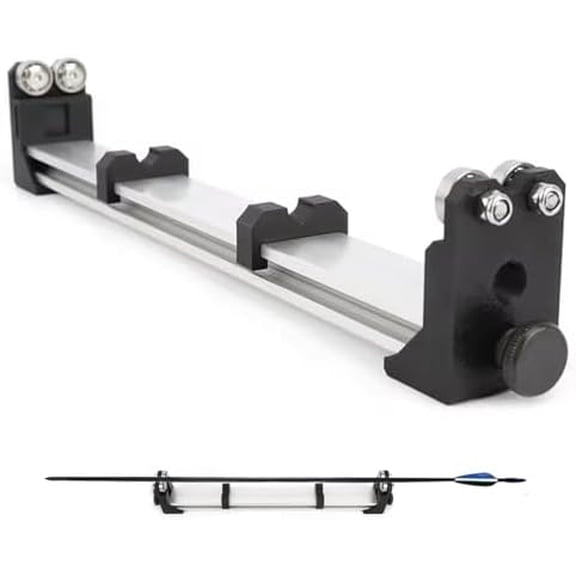 Archery Arrow Spinner Tester, Arrow Squaring Tool Arrow Shaft Straightness Detector Balance Check Tool, Feather Vane Tuning and Broadhead Spining, Aluminum$$Other