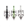 thumbnail image 1 of Archery Arrowhead 100 grains Broadheads Round Type Blades for Outdoor Target Hunting Shooting, Pack of 3 Green, 1 of 4
