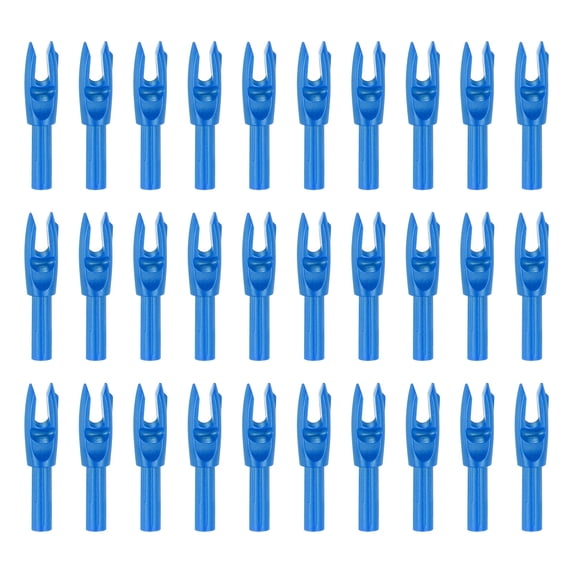 Uxcell Archery Arrows Nocks, Plastic Insert Arrow Nock Replacement Arrow Tails for Hunting Shooting Compound Recurve Blue