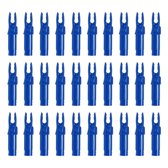 Uxcell Archery Arrows Nocks 6.2mm, Plastic Insert Arrow Nock Replacement Arrow Tails for Shooting Compound Recurve Blue