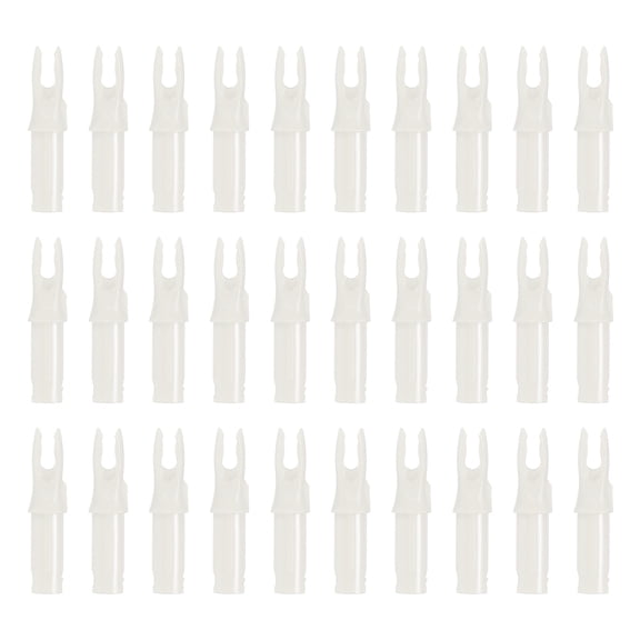 Uxcell Archery Arrows Nocks 6.2mm, Plastic Insert Arrow Nock Replacement Arrow Tails for Shooting Compound Recurve White