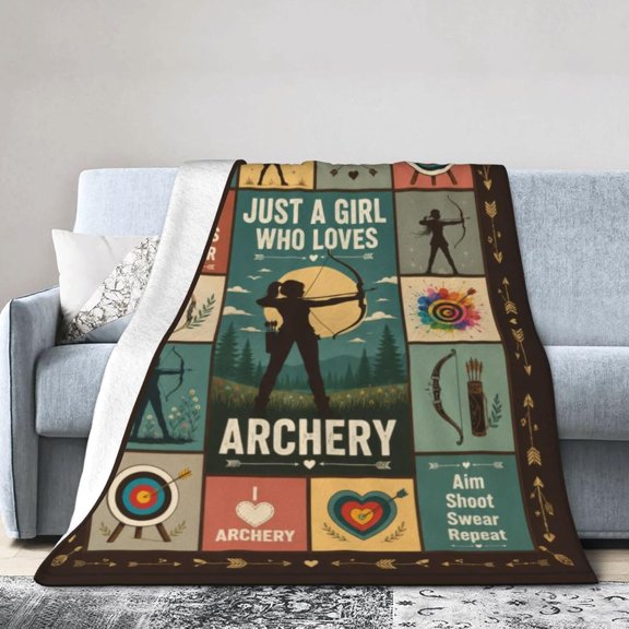 Archery Blanket For Girls Archery Lover Throw Blanket For Couch Sofa Bed