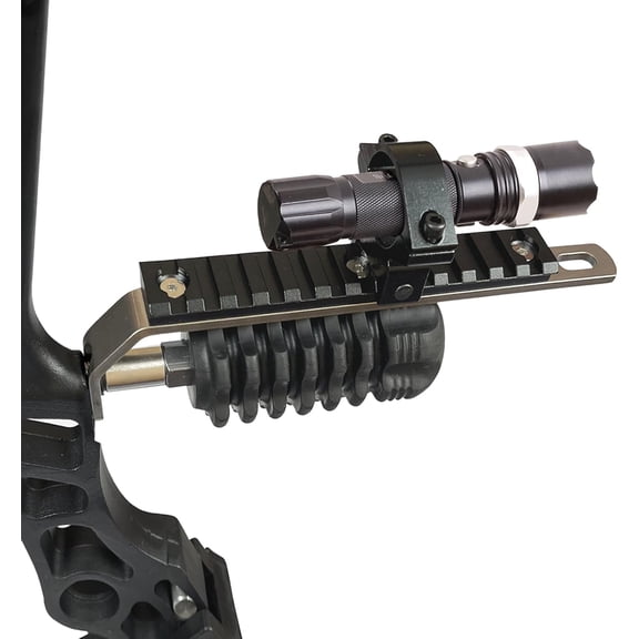 Archery Bow Flashlight Mount Universal Bowfishing Light Mount Stabilizer Holder for Compound Bow Outdoor Hunting Shooting Accessories
