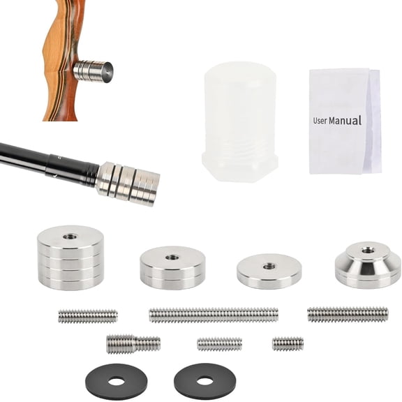 Archery Bow Stabilizer Weight, Customizable Bow Weight Set Bow Riser Archery Stabilizers for Recurve Bow Balance Bar Stainless Steel Bow Stabilizer Kit for Compound Bow Hunting
