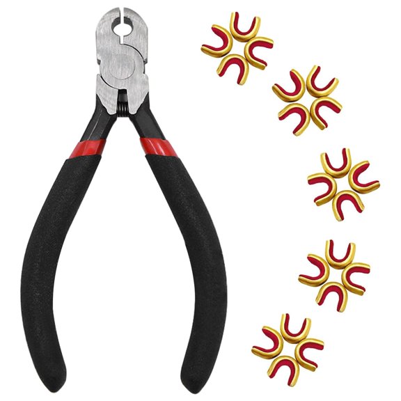 Archery Bow String Nocking Points Set 20 Pcs Brass Nocks with Pliers for Compound Recurve Bows