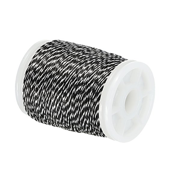 Archery Bow String Serving Thread 120 Yard/110M, 0.3" Dia Bowstring Thread, Black White