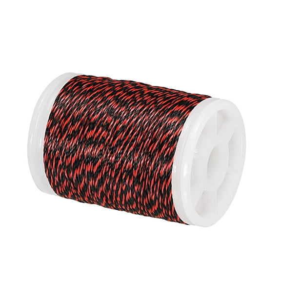 Archery Bow String Serving Thread 120 Yard/110M, 0.3" Dia Bowstring Thread, Red Black