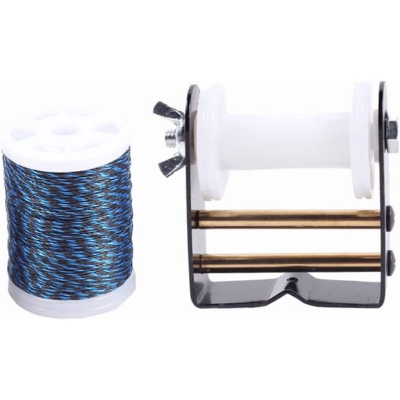 Archery Bowstring Cable Winder Anti-Wrestling Bow String Winder Tool with Thread Black Archery Bowstring Winder, Archery Cable Winder Tool, Bowstring Serving Jig, Bowstring Serving Thread