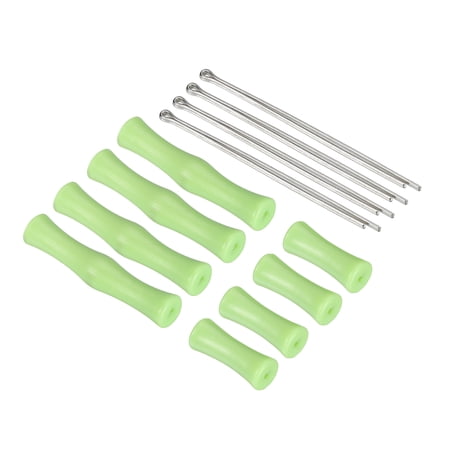 Archery Bowstring Finger Saver 1.6 Inch/0.8 Inch Silicone Finger Guard for Youth, Green, 4 Pack