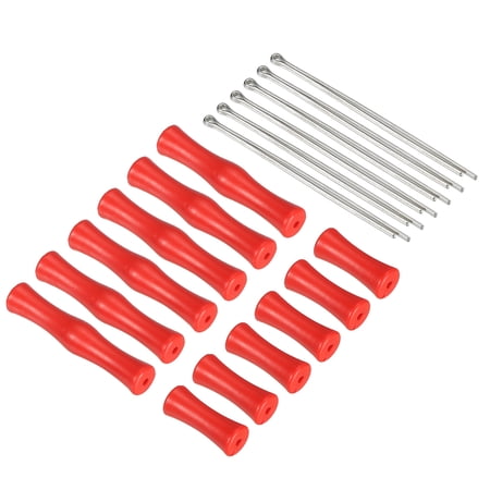Archery Bowstring Finger Saver 1.6 Inch/0.8 Inch Silicone Finger Guard for Youth, Red, 6 Pack