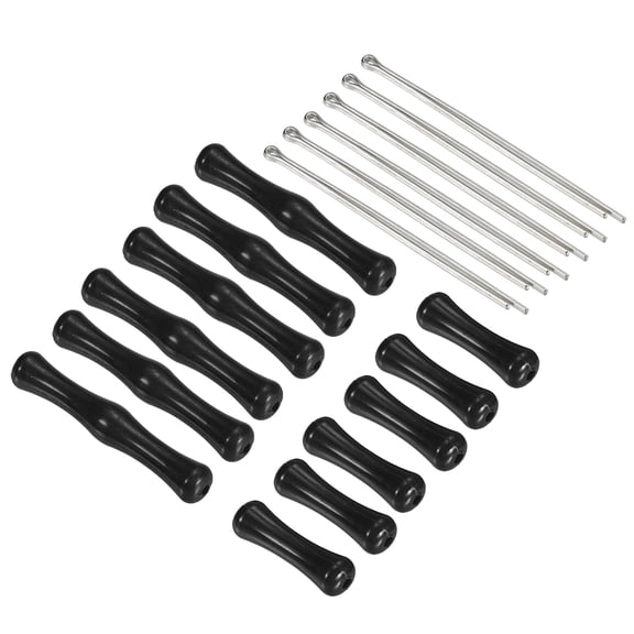 Archery Bowstring Finger Saver 2 Inch/1.2 Inch Silicone Finger Guard for Adult, Black, 6 Pack