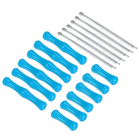 Archery Bowstring Finger Saver 2 Inch/1.2 Inch Silicone Finger Guard for Adult, Blue, 6 Pack