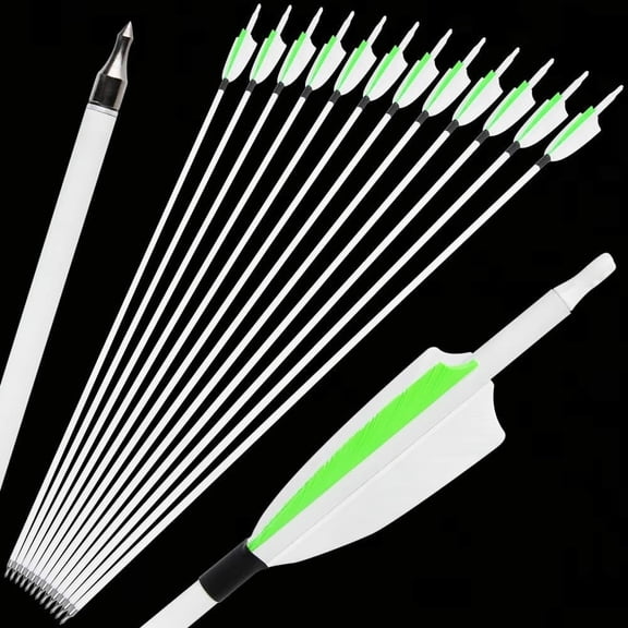 Archery Carbon Arrows 500 Spine 3" Shield Turkey Feather 12pcs