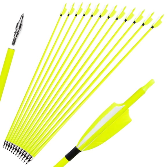 Archery Carbon Arrows 500 Spine 3" Shield Turkey Feather 6pcs
