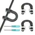 thumbnail image 1 of Archery D Loop, Compound Bow Metal U Nock D Ring Nocking Release Accessories with Screwdrivers Screws for Shooting Black, 1 of 5
