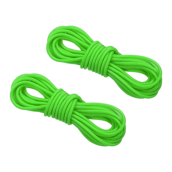 Archery D Loop Rope 10 FT, 2 Pack Bow String Release Nock Wire Nocking Loop Ring, Bright Green