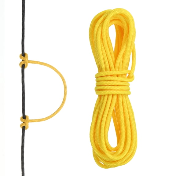 Archery D Loop Rope 10 FT, Bow String Release Nock Wire Nocking Loop Ring, Yellow