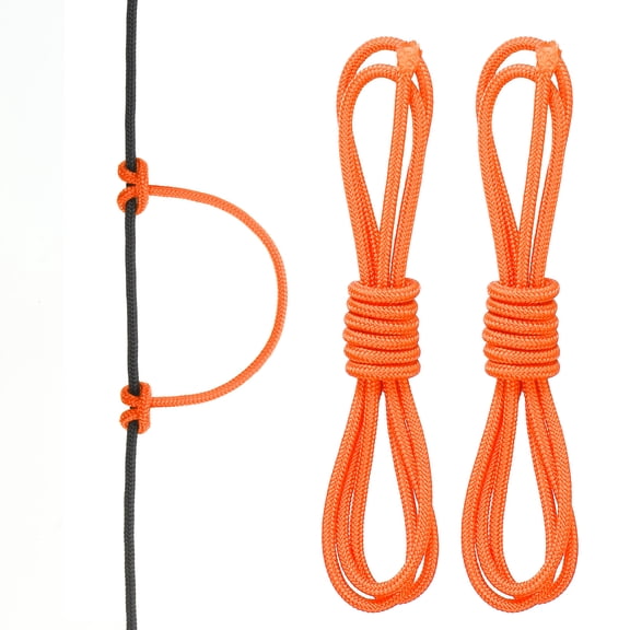 Archery D Loop Rope 2 FT, 2 Pack Bow D Loop String for Bowstring Orange