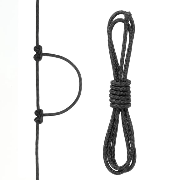 Archery D Loop Rope 2 FT, Bow D Loop String Release Material Nock Wire Nocking Loop, Blue Black