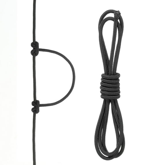 Archery D Loop Rope 2 FT, Bow D Loop String Release Material Nock Wire Nocking Loop, Blue Black