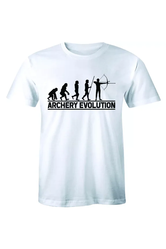 Archery Evolution Funny Archer's Shirt Long Bow Arrows Target Equipment Mens