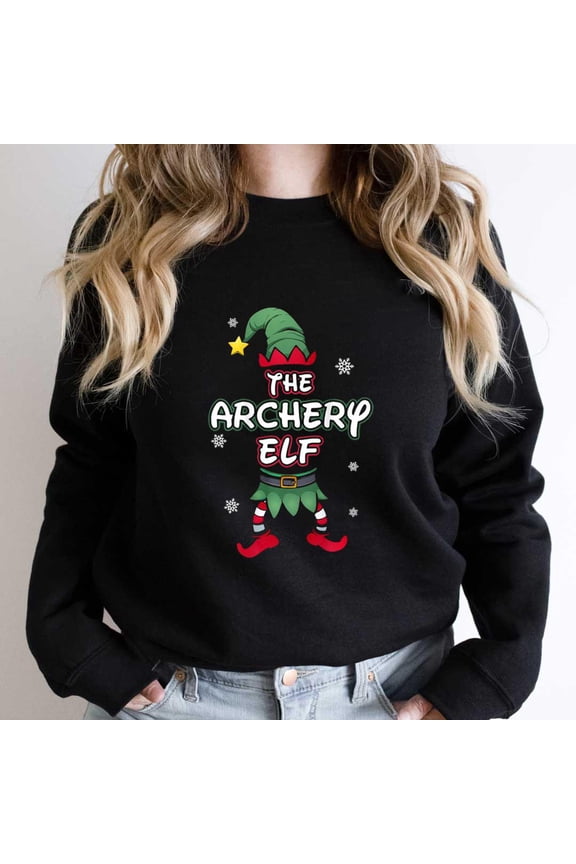 Archery Fairy Funny Christmas Pajamas Matching Family Group Graphic - Best Gift SW5228 Unisex Sweatshirt, Up to Size 5XL