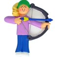 thumbnail image 1 of Archery Female Blonde Personalized  Christmas Ornament DO-IT-YOURSELF, 1 of 1