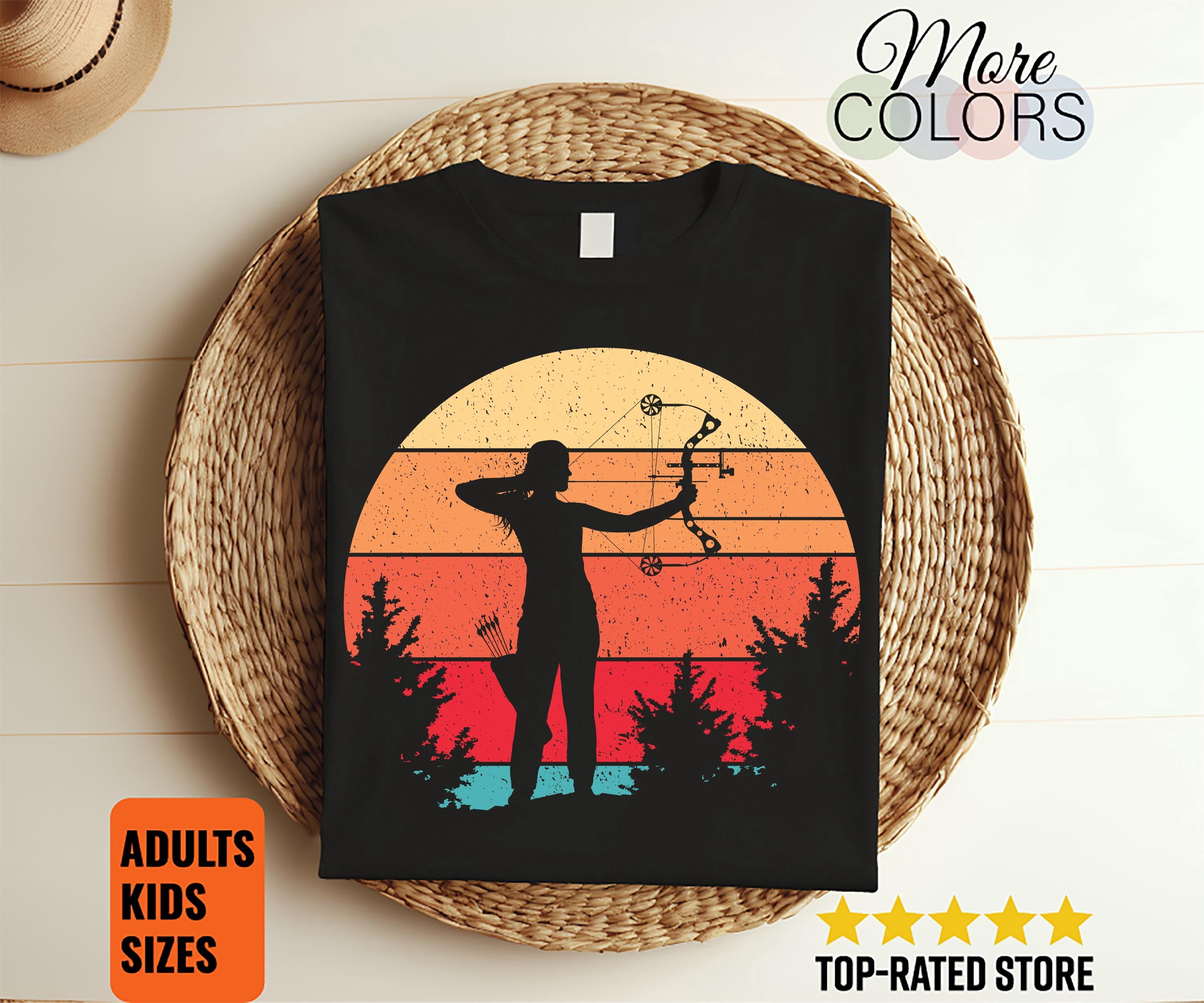 Archery Girl Vintage Retro Archer Gift Outfit, Arrow Bow Sport Lover ...