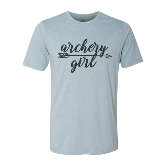 "Archery Girl, Women's Bow Hunting Shirt, Archery Girls, Girl's Hunting Shirt, Gift For Her, Bow Hunting Shirt, Women's Hunting, Bow Hunting, Stonewash Denim, LARGE"