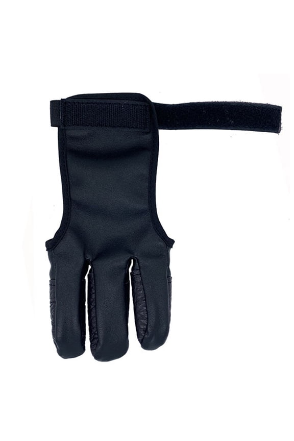 Archery Gloves Shooting Hunting Leather Three Finger Protector for Youth Adult Beginner,L