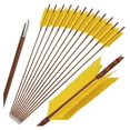 Archery Hunting Arrows Target FluFlu Arrows Traditional Bamboo Arrows