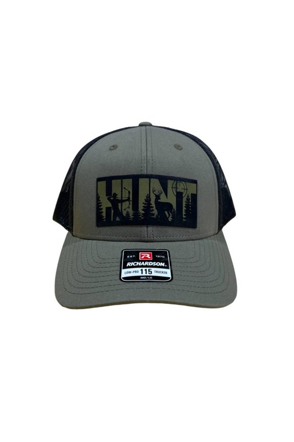 Archery Hunting Hat with Patch on Richardson 115 Trucker Hat.