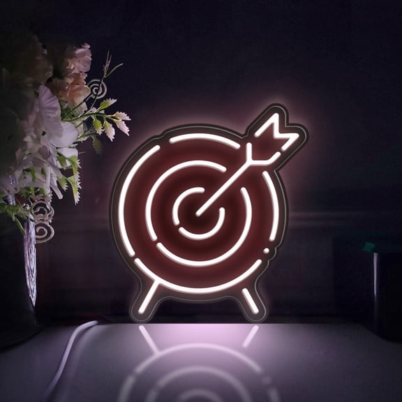 Archery Led Light Box, Dimmable Neon-Like Light Signs USB Power for Wall Decor Bedroom Decoration, Static Light (WxH) 16"x17"