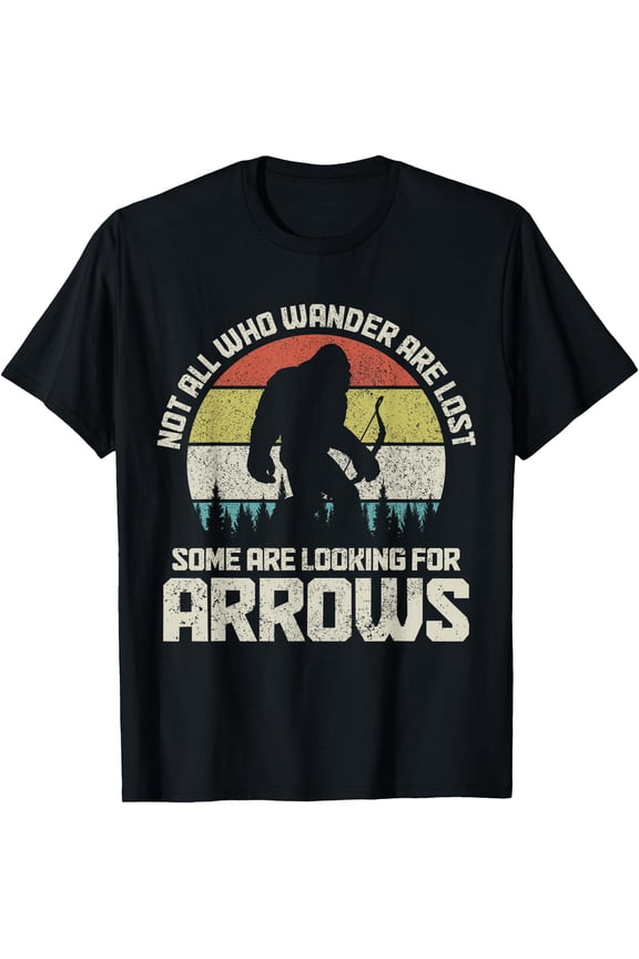 Archery Looking For Arrows Funny Bow Hunting Bigfoot Archer T-Shirt