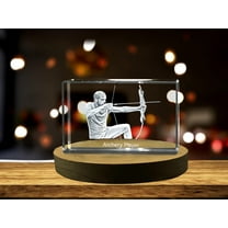 Archery Player 3D Engraved Crystal 3D Engraved Crystal Keepsake/Gift/Decor/Collectible/Souvenir