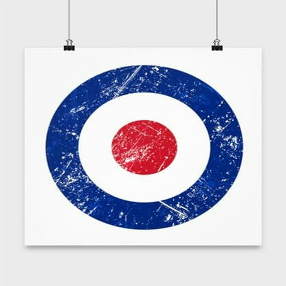 Archery Poster, Target, Military Wall Art Gift, White 13x13in Poster