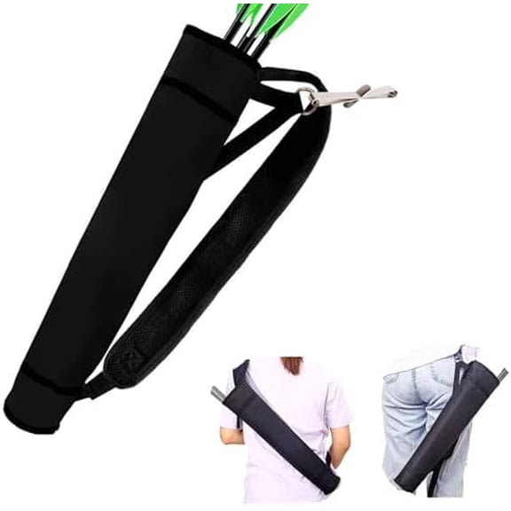 Archery Quiver Back and Hip Quivers Adjustable Arrow Backpack Bag Holder Side Hip Arrows Bag for Compound Recurve Bow Practice Target Hunting